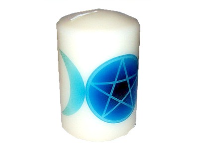 Pentacle Triple Moon Candle NEW SIZE see description